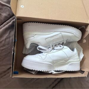 White Adidas Forum Bold W Sneakers in Box